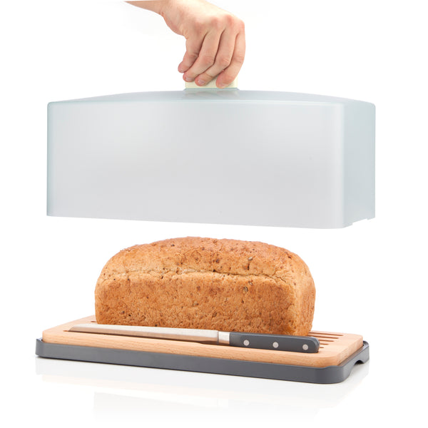 Bread Bin With Bread Board and Knife ..