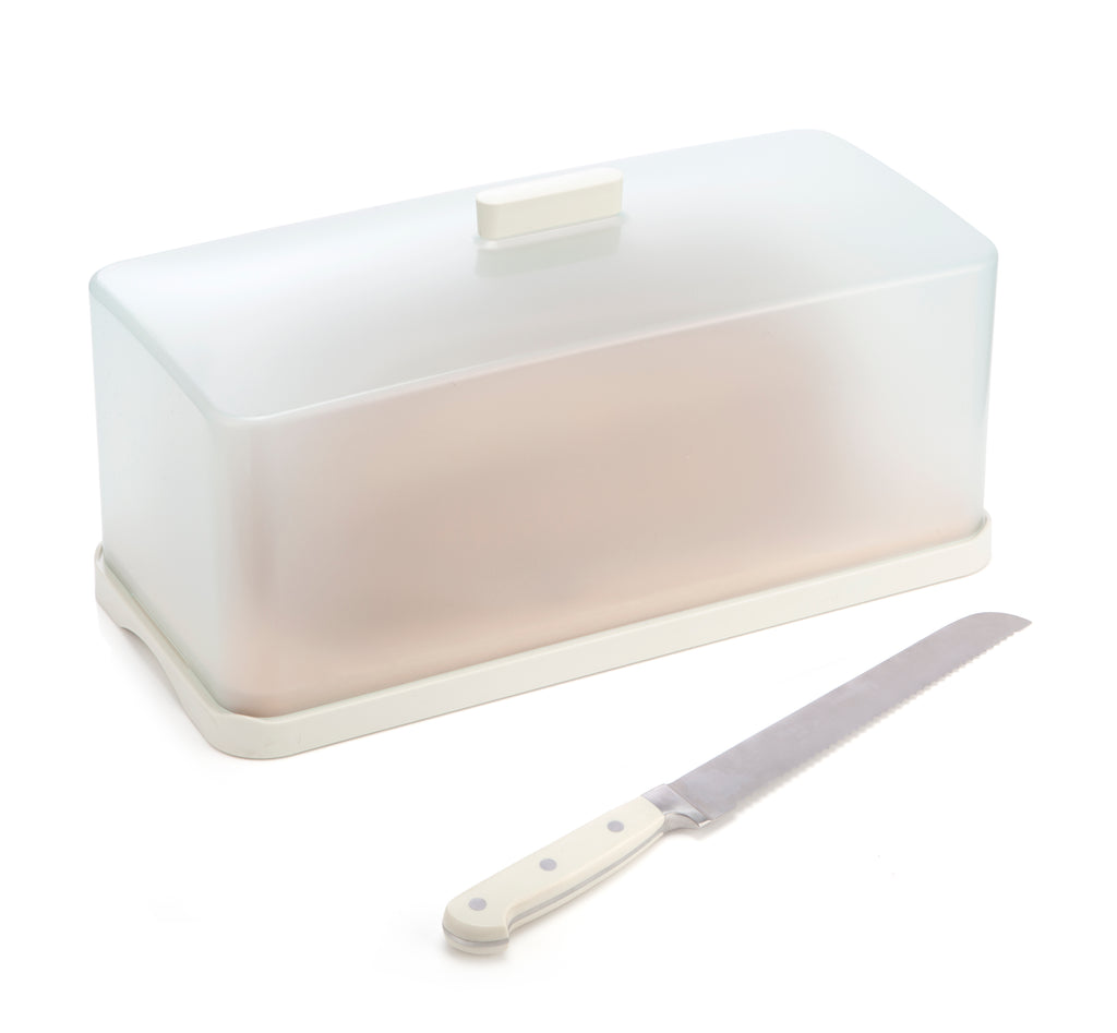 Bread Bin With Bread Board and Knife ..